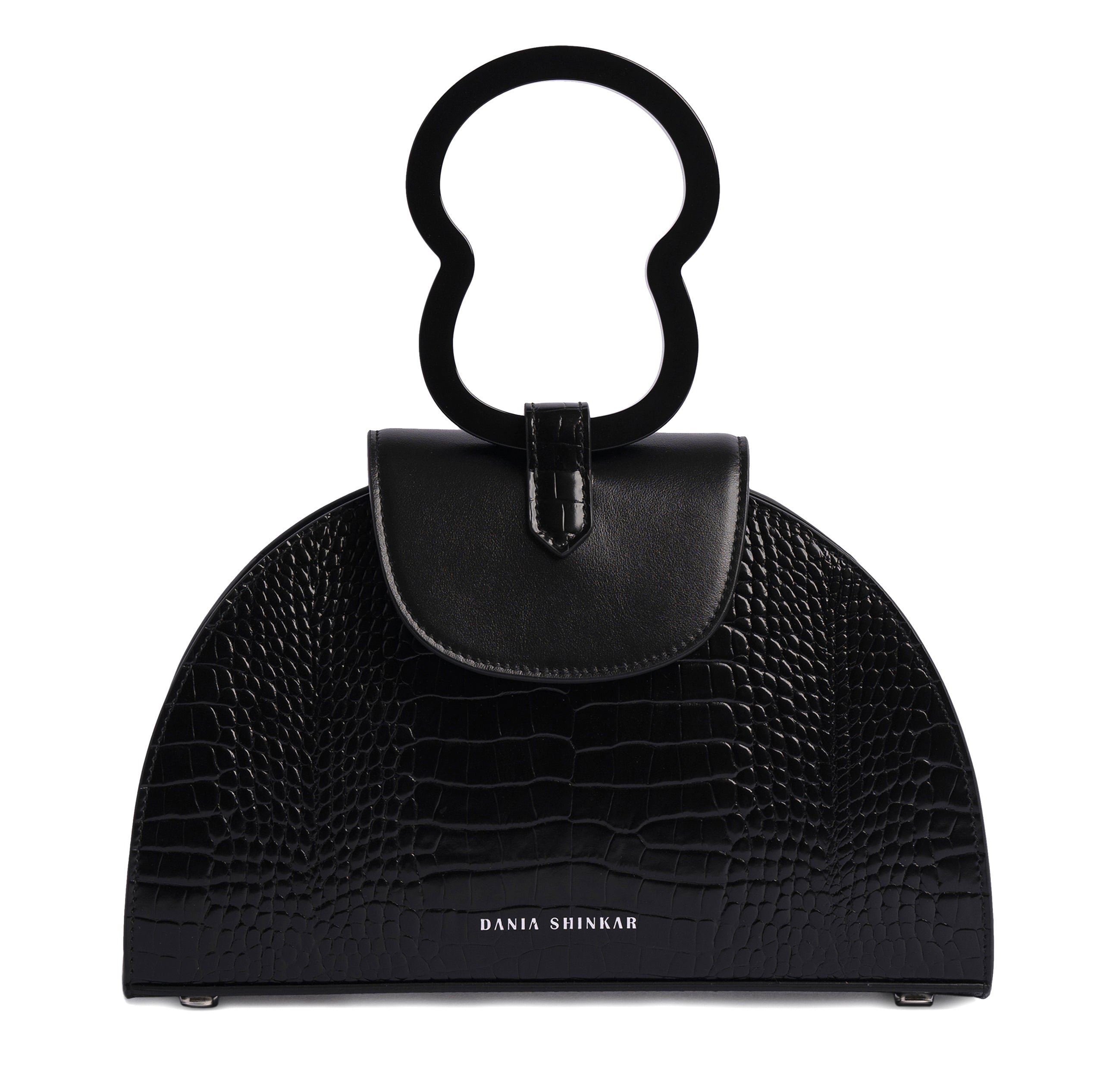 HAWAZEN - Black Croc Embossed Bag