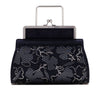 DANA - Navy Floral Crystal Embellished Bag