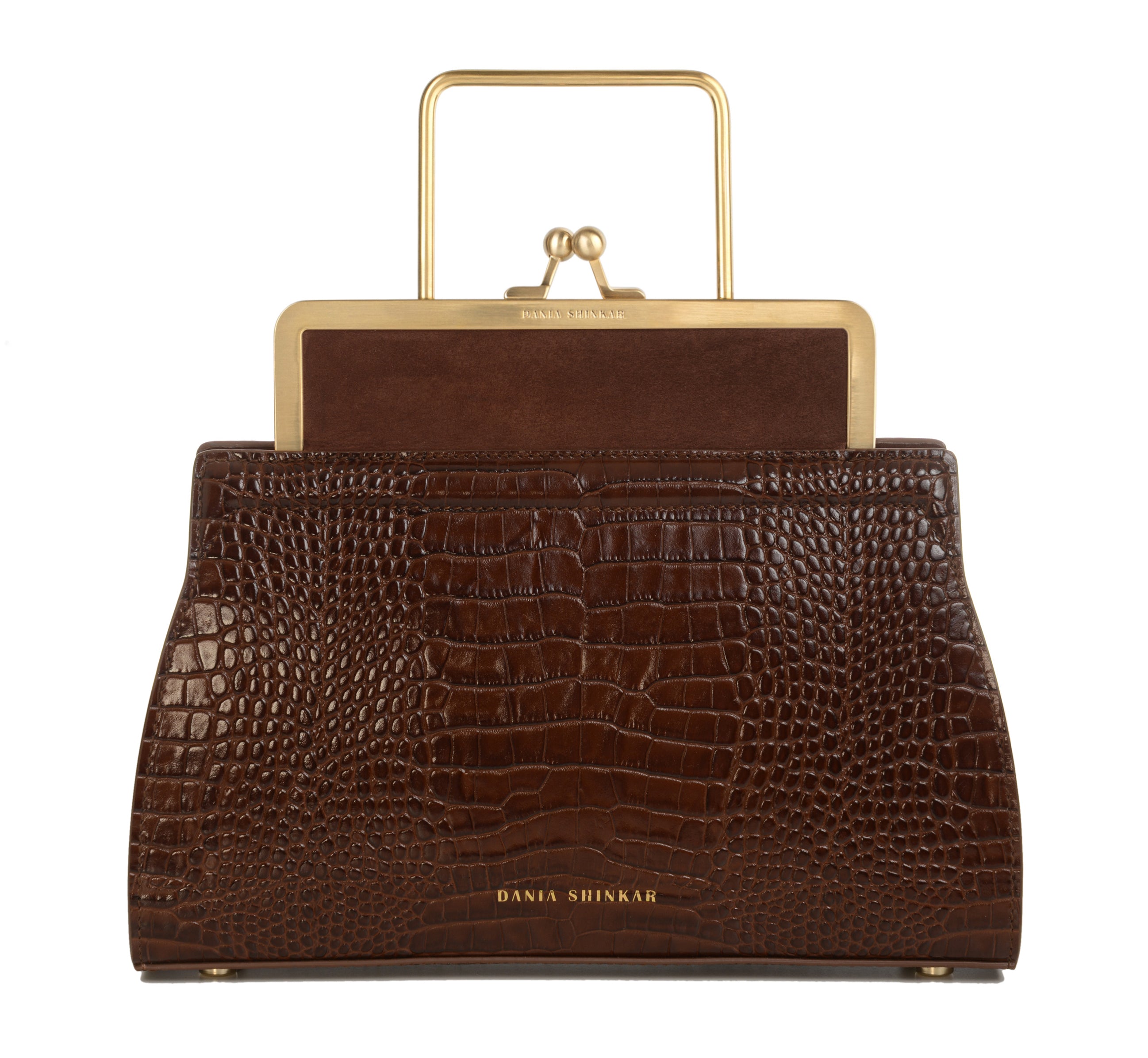 DANA - Brown Croc Embossed Bag