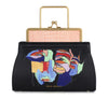 DANA - Rose Croc Embossed/ Multicoloured Faces-Print - Dania Shinkar