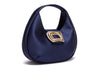 MILA - Navy Satin Bag