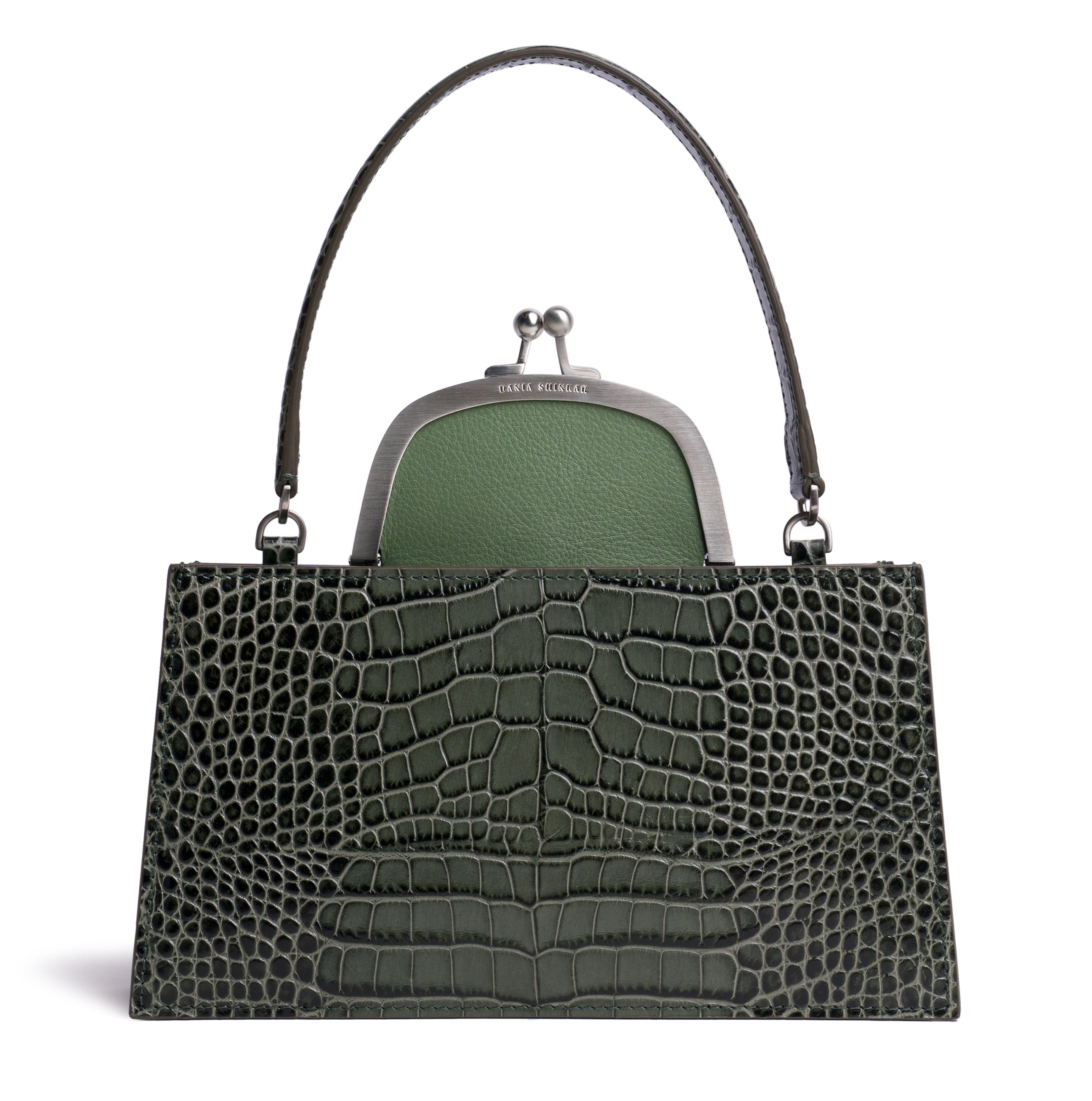 MAJJ - Olive Croc Embossed Bag