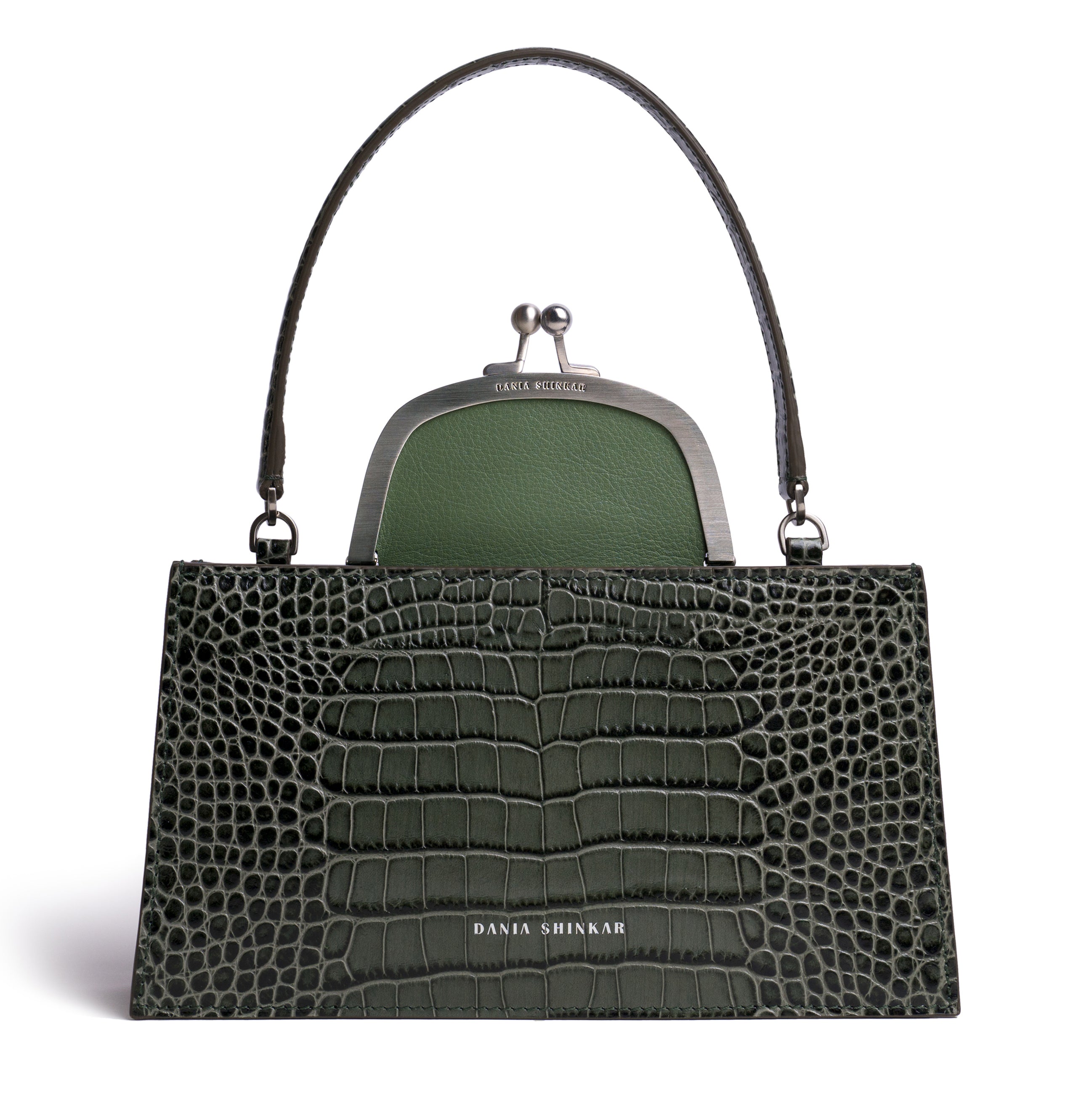 MAJJ - Olive Croc Embossed Bag