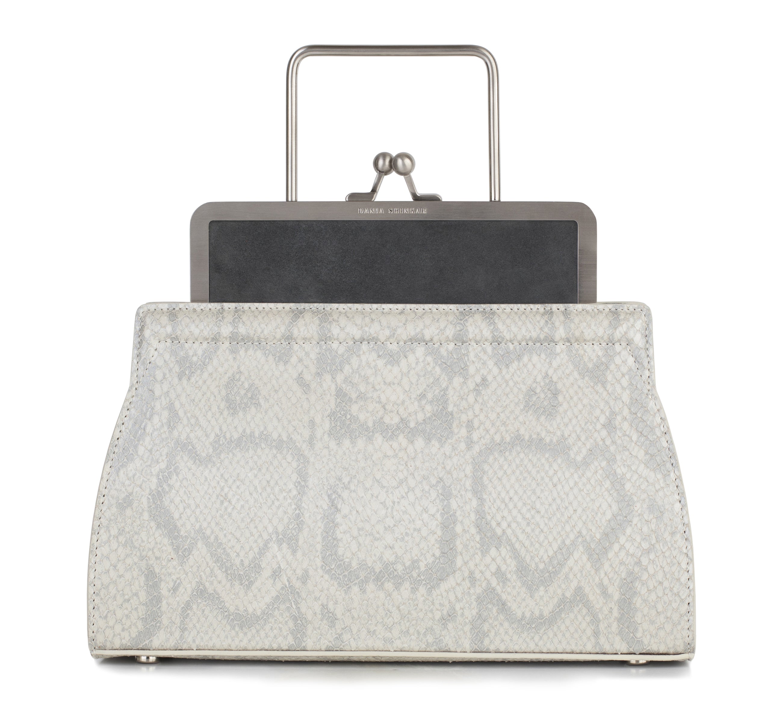 DANA - Grey/ White Python-Embossed - Dania Shinkar