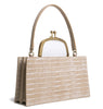 MAJJ - White/ Sand Croc Embossed Bag