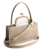 MAJJ - White/ Sand Croc Embossed Bag