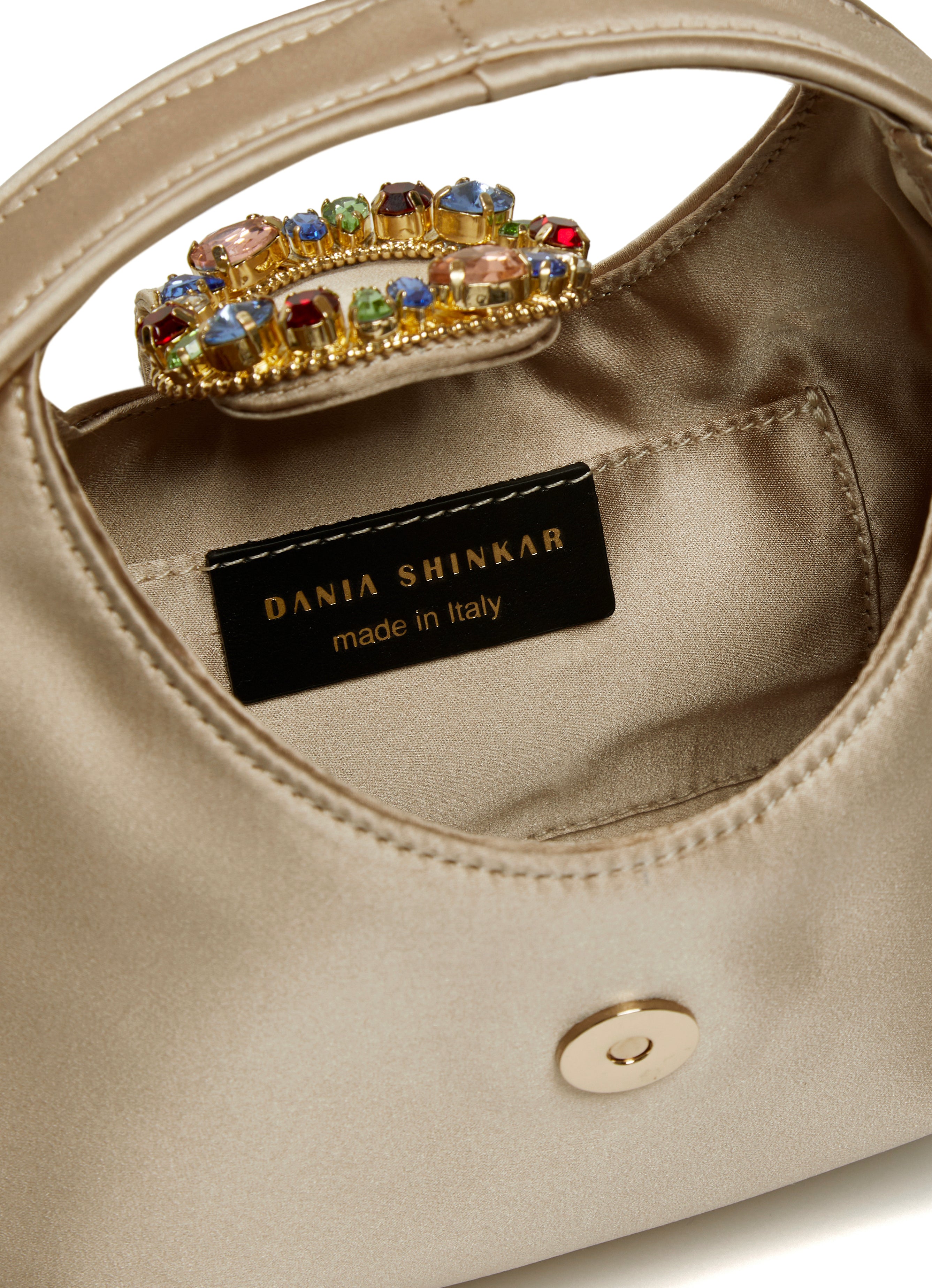 MILA - Gold Satin Bag