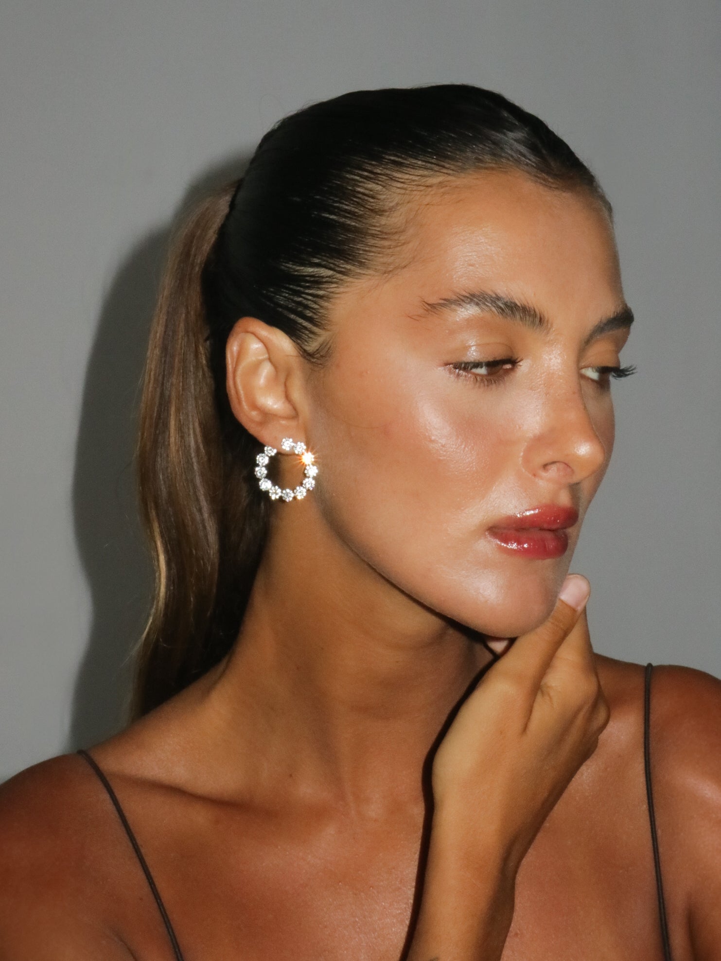 أقراط ميني ميلا - فضي