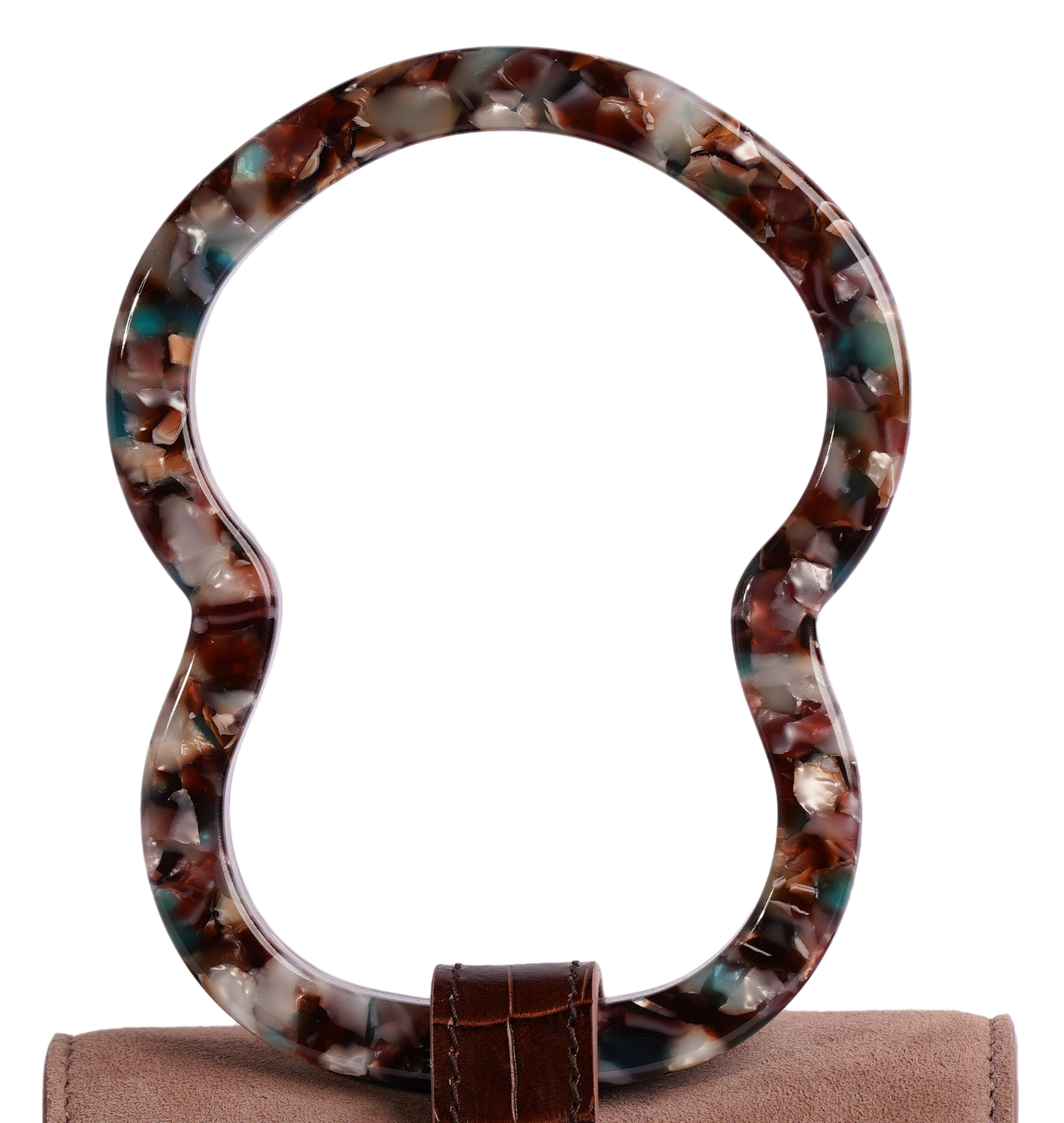 هاوازن - بني منقوش بالكروك البني/ وردي مغبر