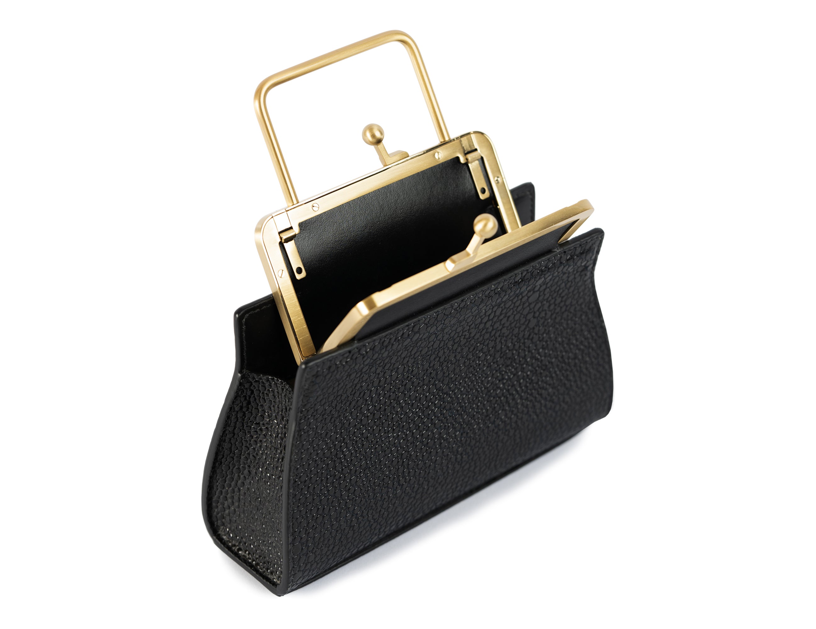 black-stingray-embossed-mini-bag-side-interior