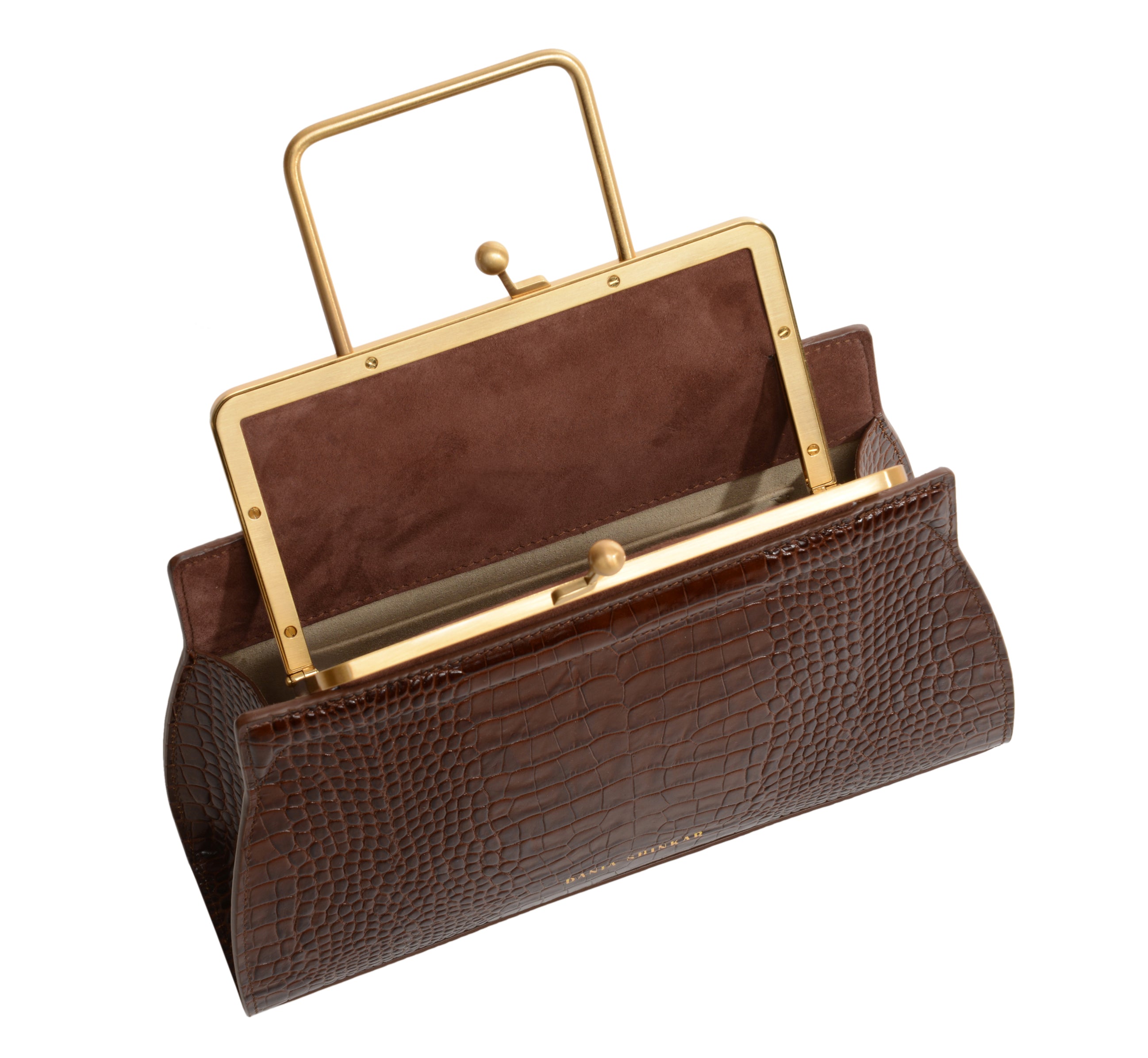 DANA - Brown Croc Embossed Bag