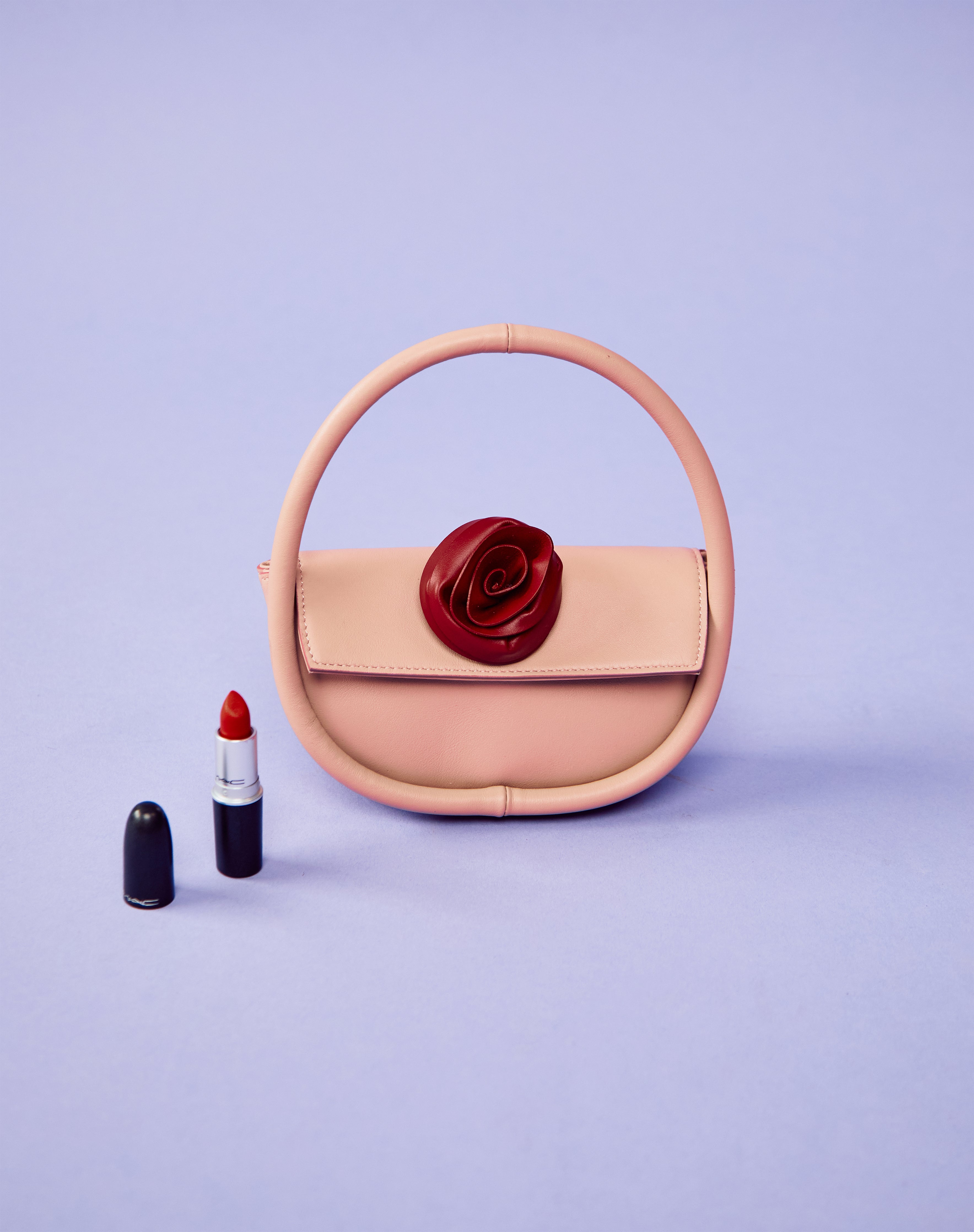 Mini Gaga - Pink/ Red Flower Bag