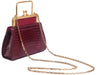 Mini Dana - Burgundy Lizard Embossed