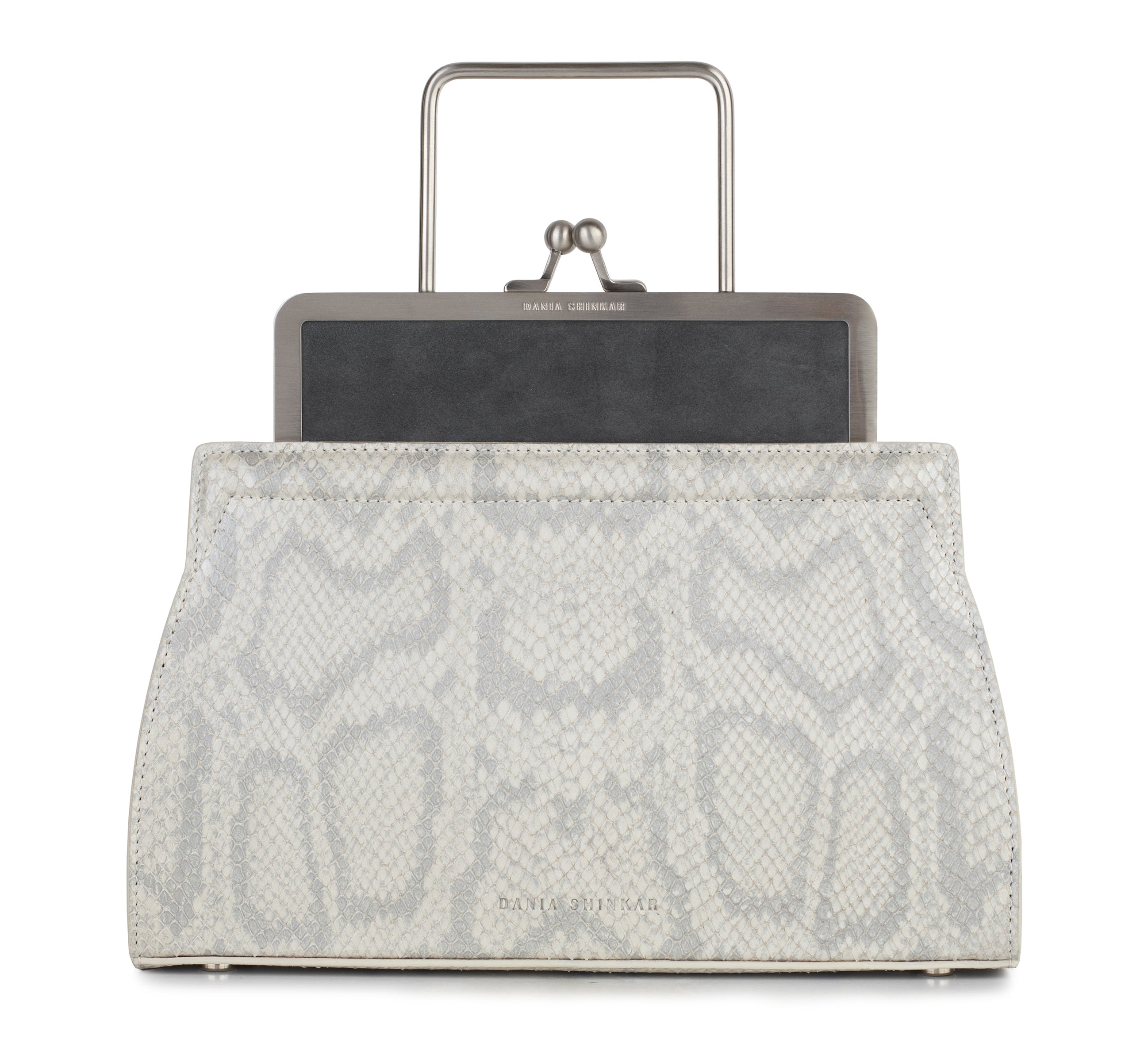 DANA - Grey/ White Python-Embossed - Dania Shinkar