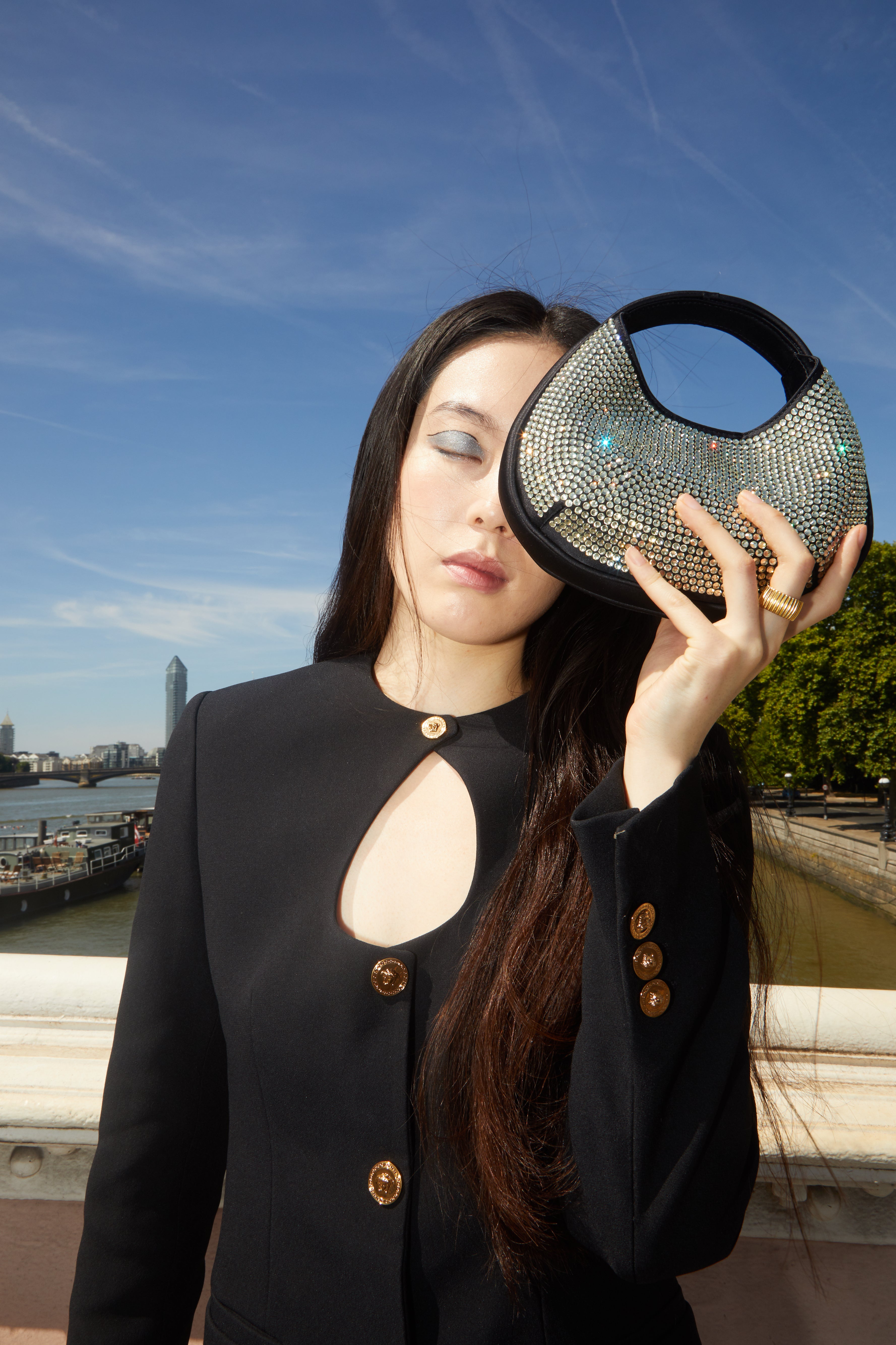 MILA - Crystal Embellished Jonquil Bag