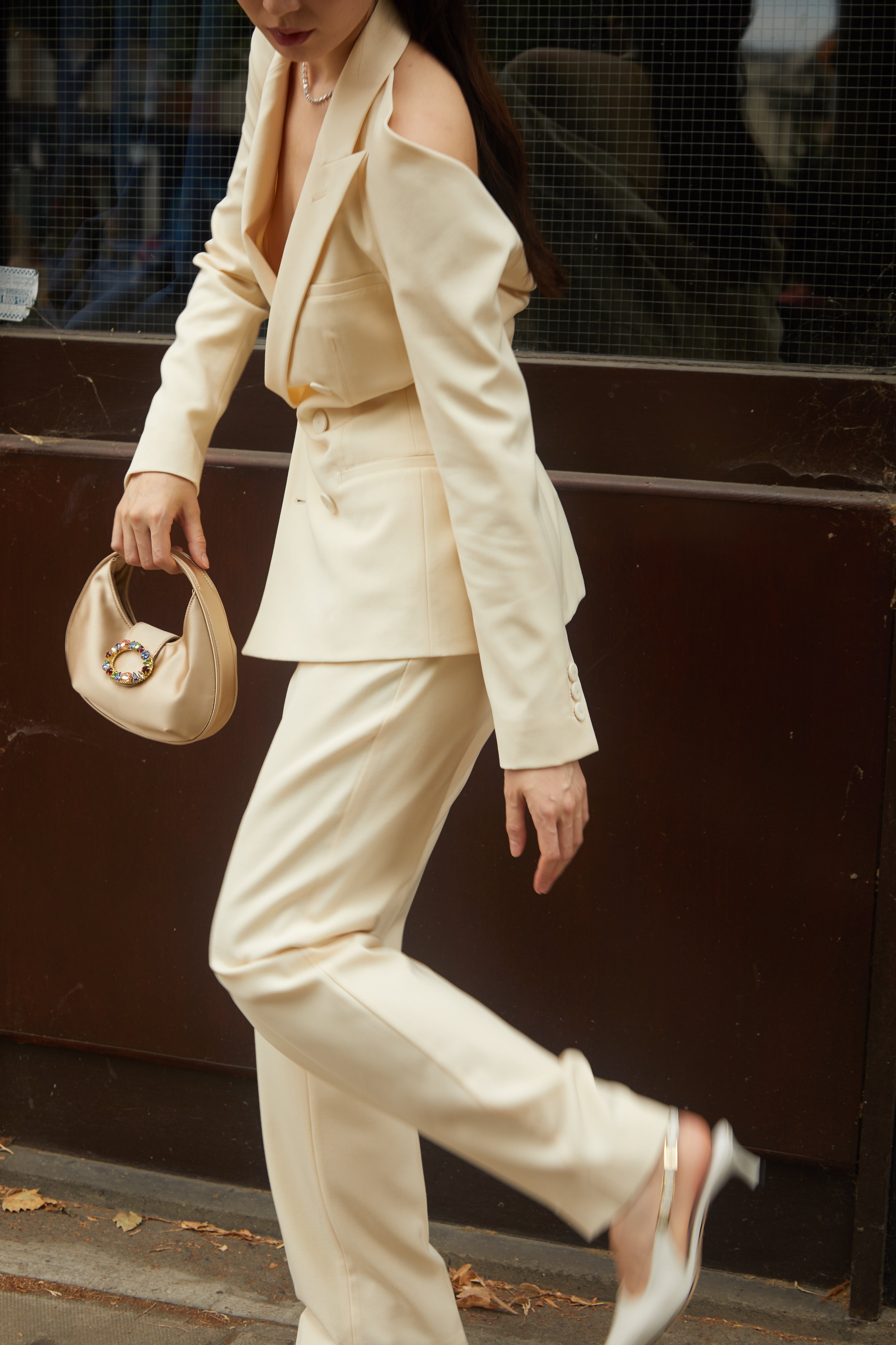 MILA - Gold Satin Bag