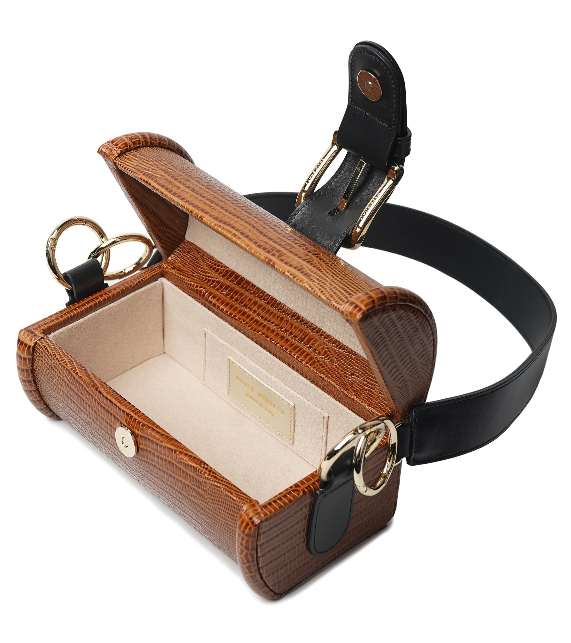 MOE - Caramel Lizard Embossed Bag