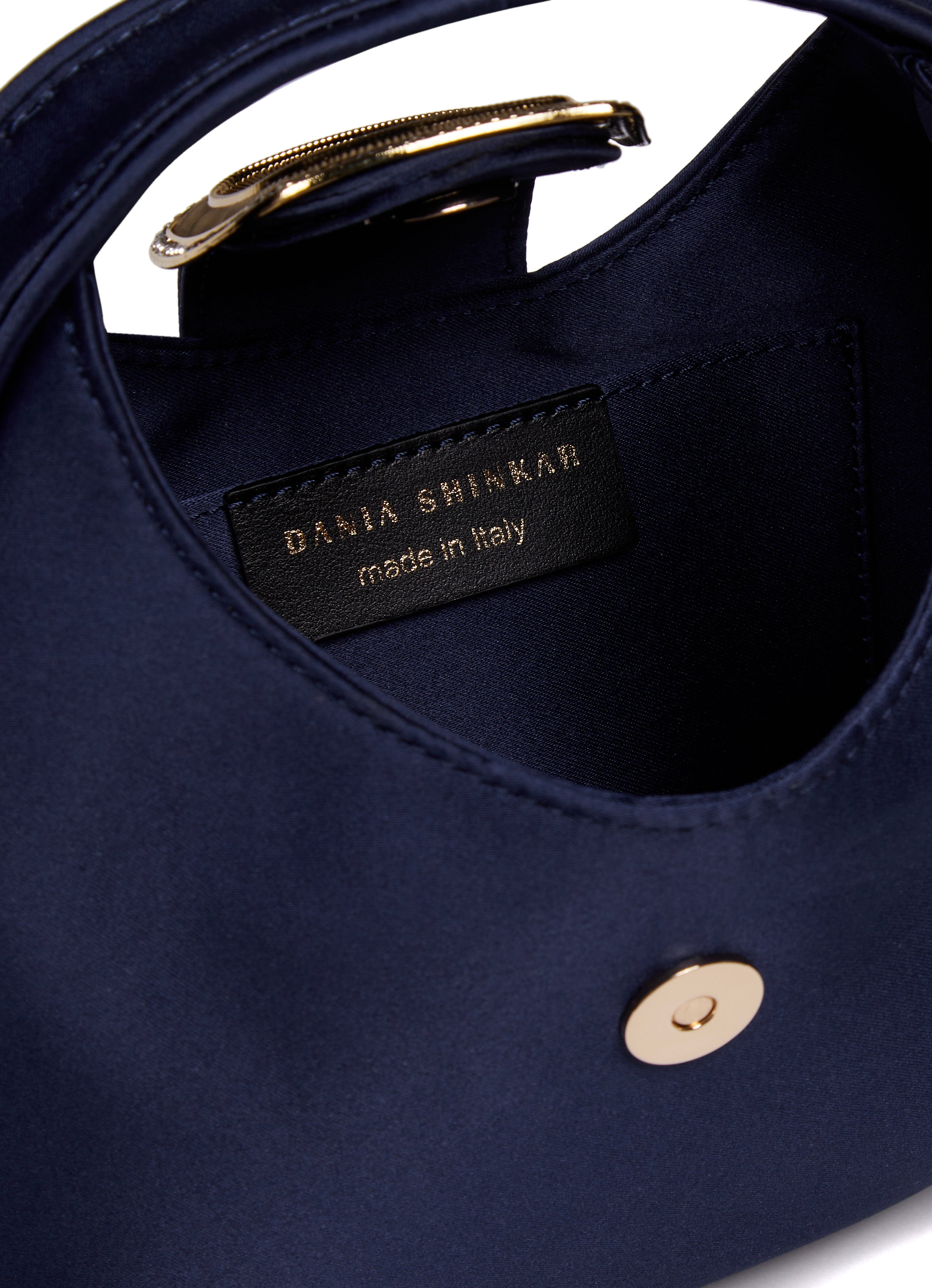 MILA - Navy Satin Bag