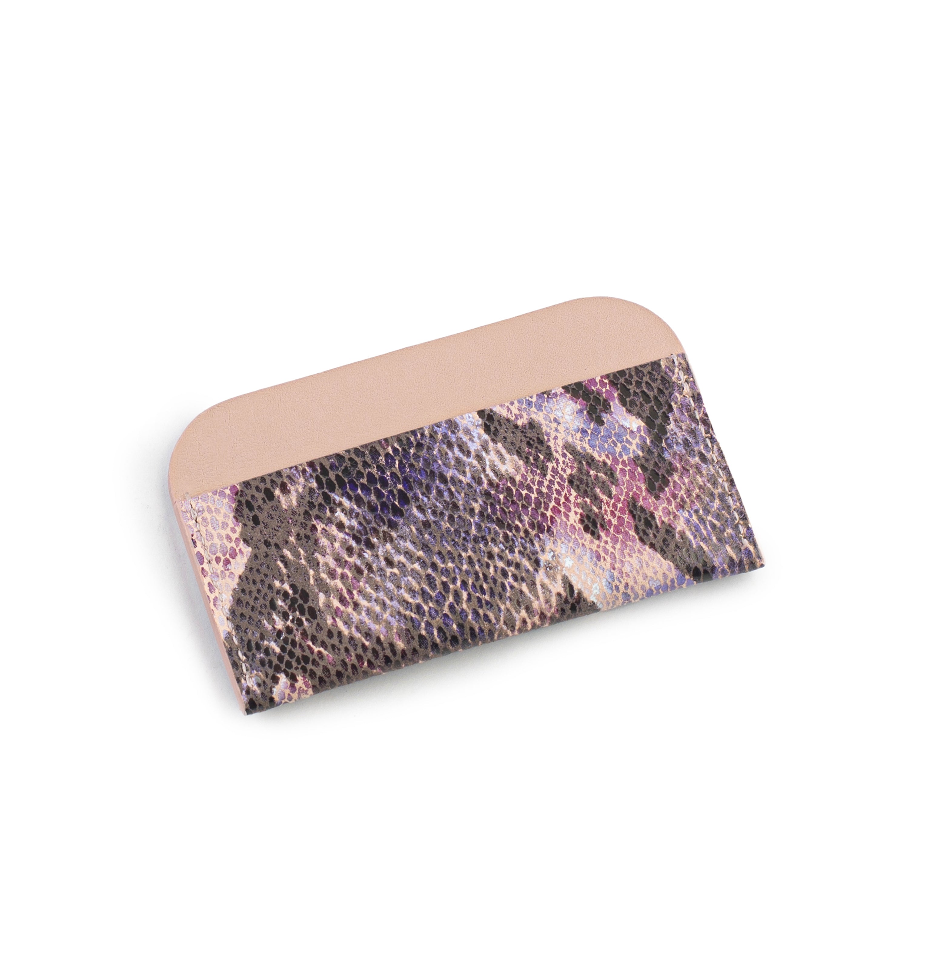 Round Edge Cardholder - Python/ Blush Pink - Dania Shinkar