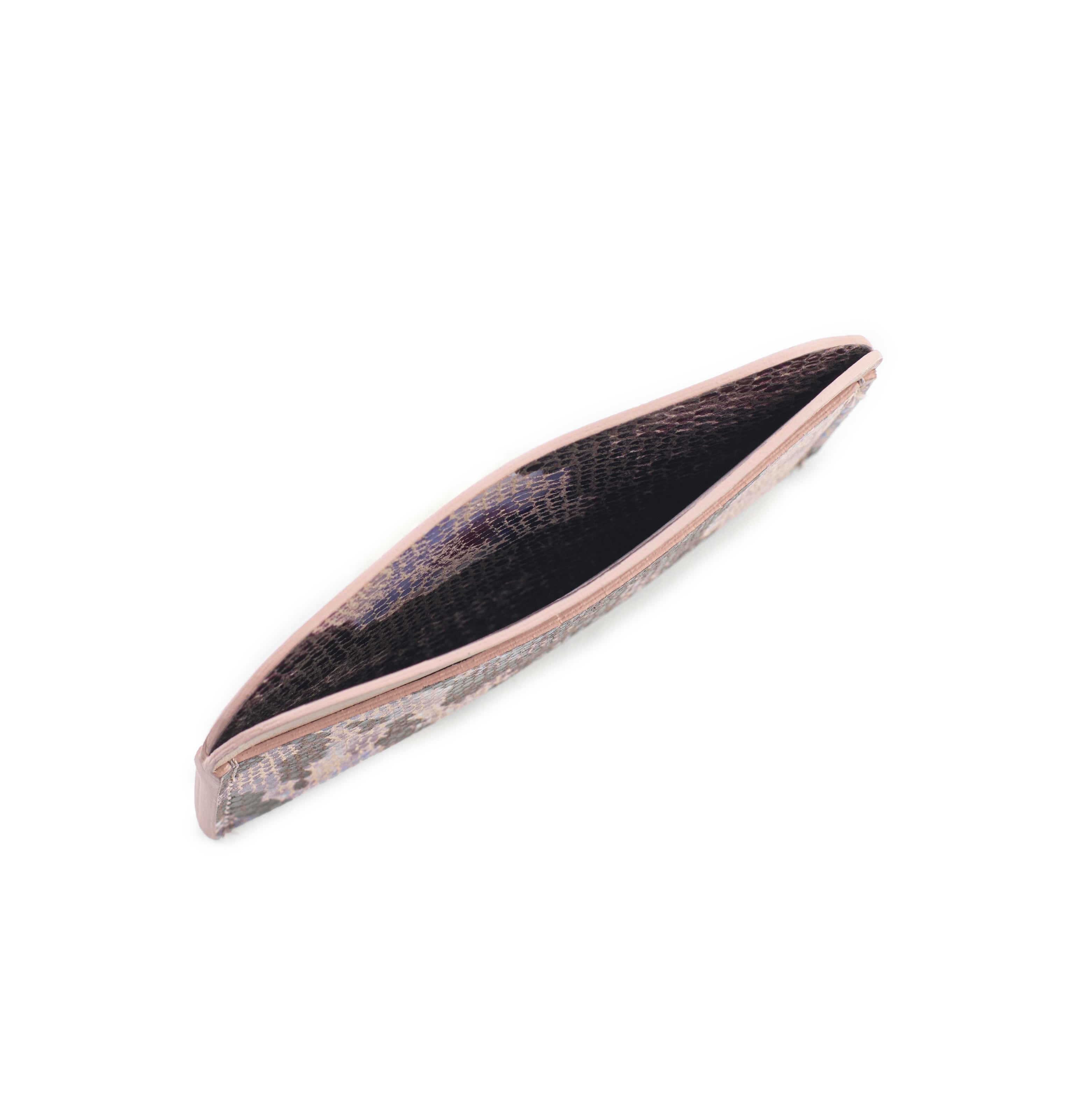 Round Edge Cardholder - Python/ Blush Pink - Dania Shinkar