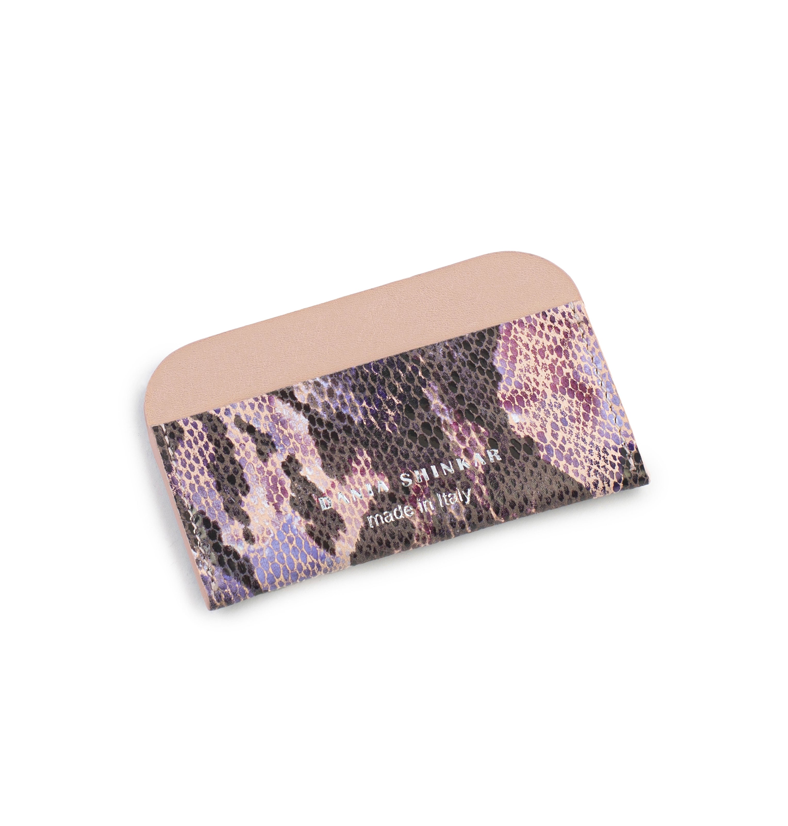 Round Edge Cardholder - Python/ Blush Pink - Dania Shinkar